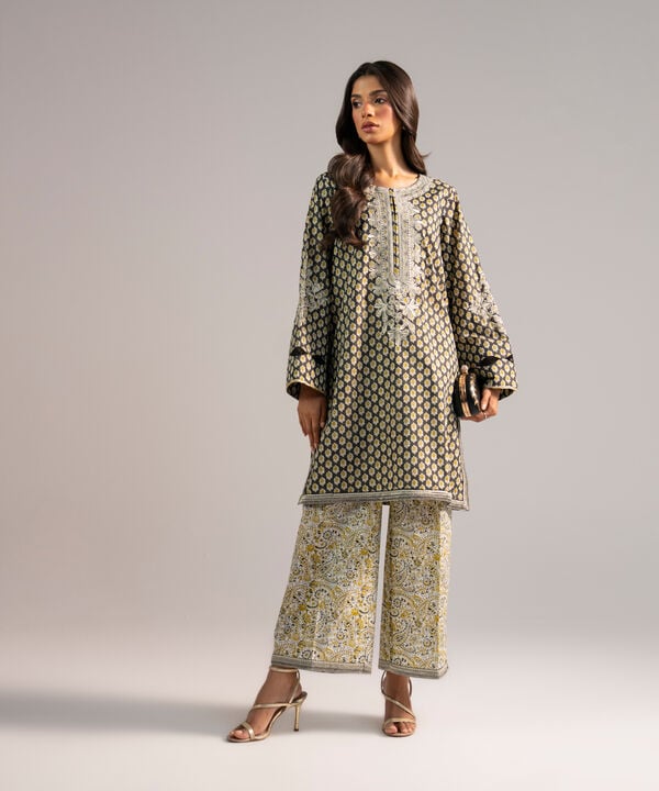Embroidered Zari Lawn Shirt