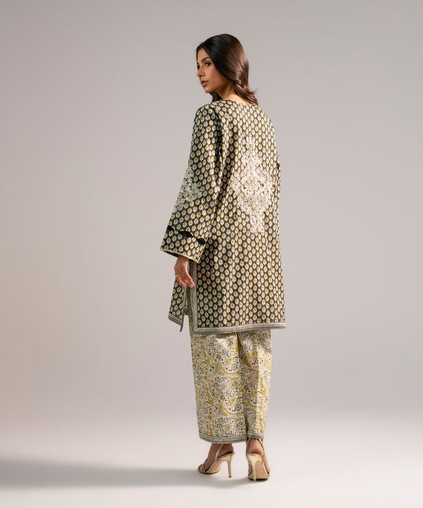 Embroidered Zari Lawn Shirt