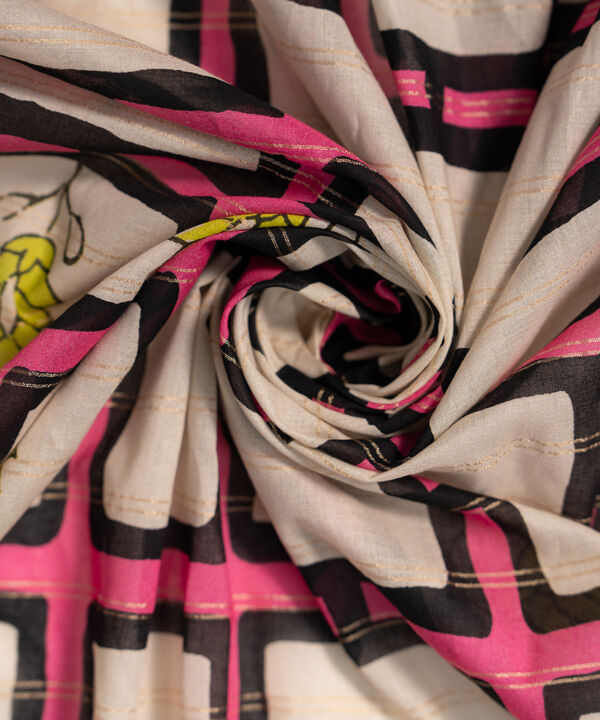 Printed Zari Lawn Dupatta