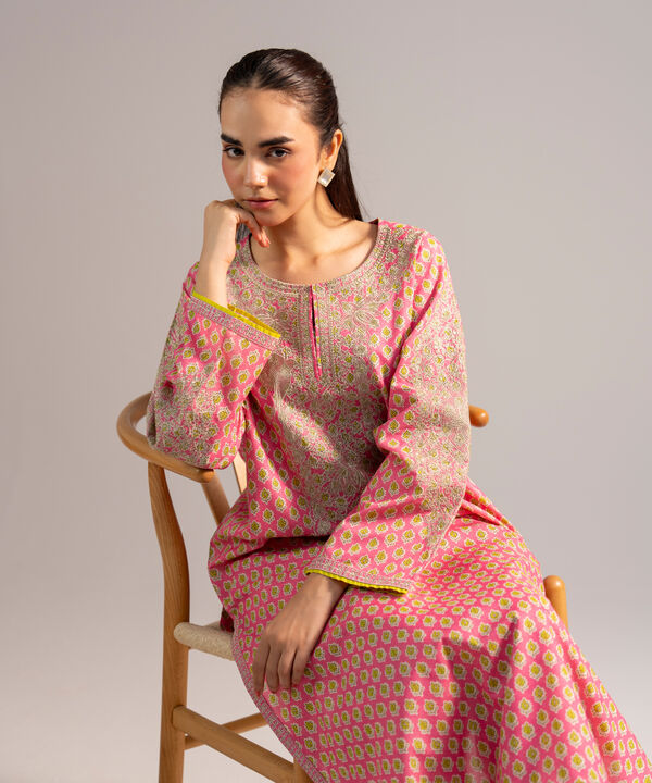 Embroidered Zari Lawn Shirt