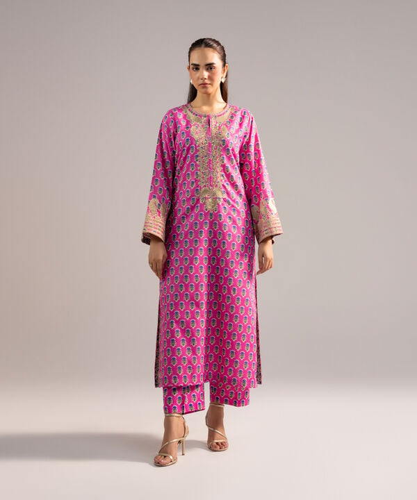 Embroidered Zari Lawn Shirt