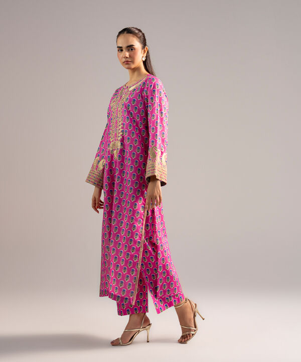 Embroidered Zari Lawn Shirt