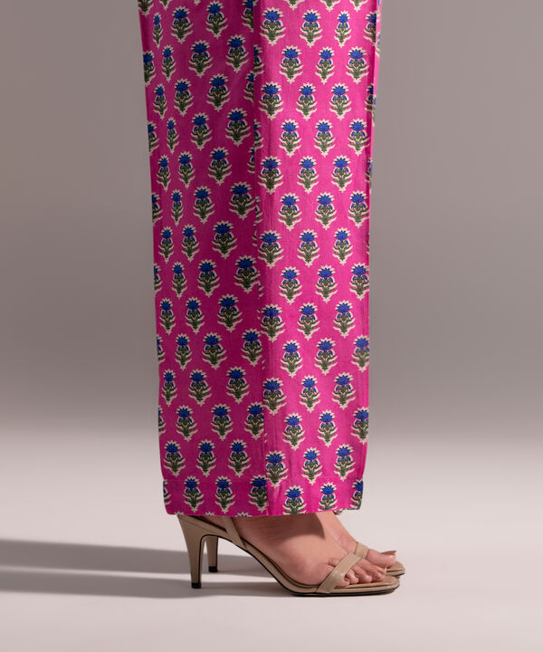 Printed Cambric Straight Pants