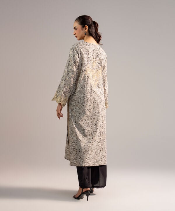 Embroidered Zari Lawn Shirt
