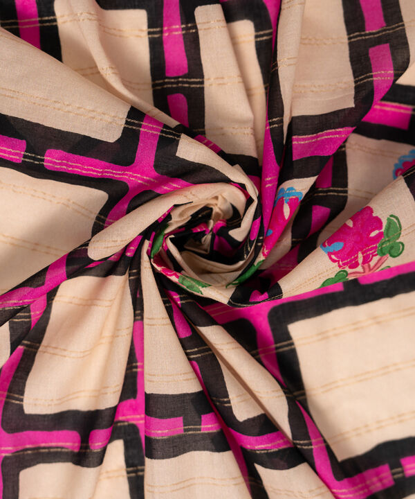 Printed Zari Lawn Dupatta