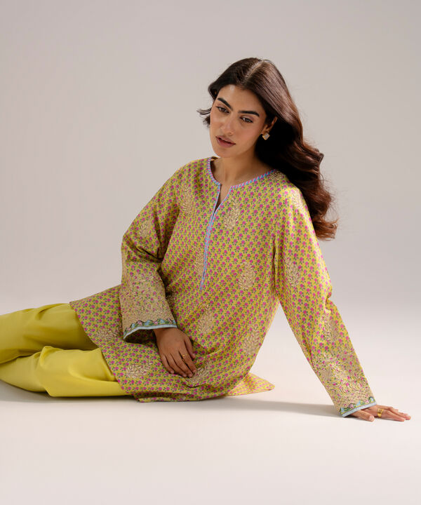 Embroidered Zari Lawn Shirt