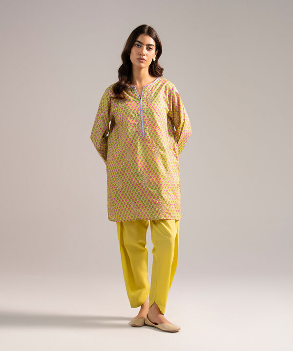 Embroidered Zari Lawn Shirt