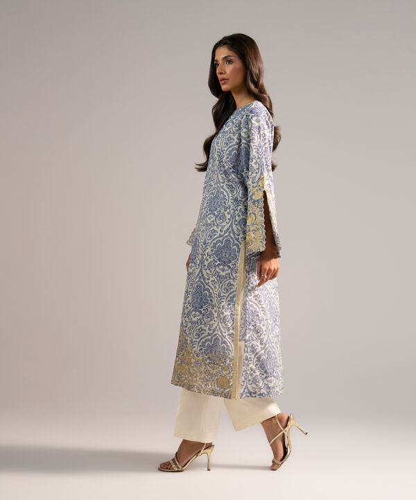 Embroidered Zari Lawn Shirt