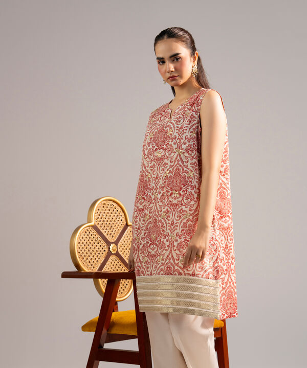 Embroidered Zari Lawn Shirt