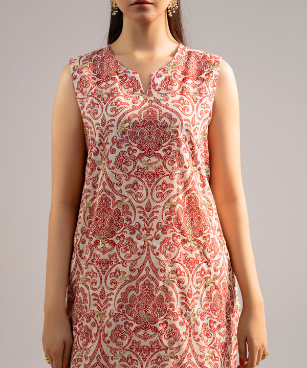 Embroidered Zari Lawn Shirt