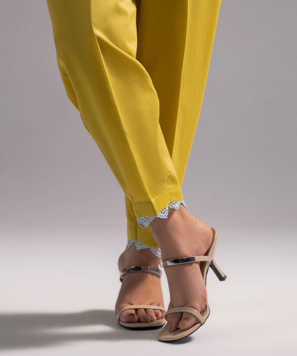 Solid Cambric Straight Pants