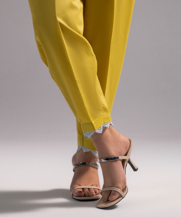 Solid Cambric Straight Pants