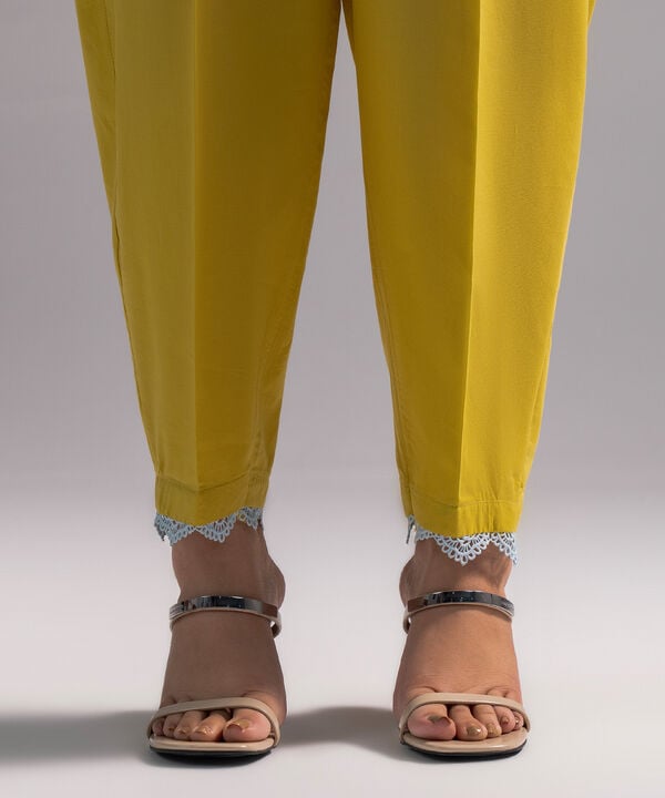 Solid Cambric Straight Pants