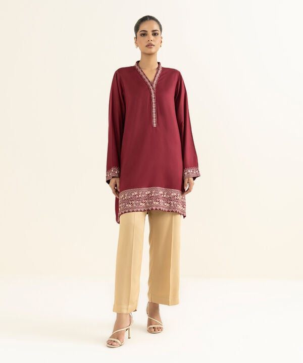 Embroidered Linen Viscose Shirt