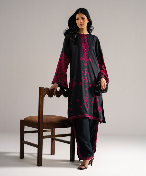 Embroidered Arabic Lawn Shirt