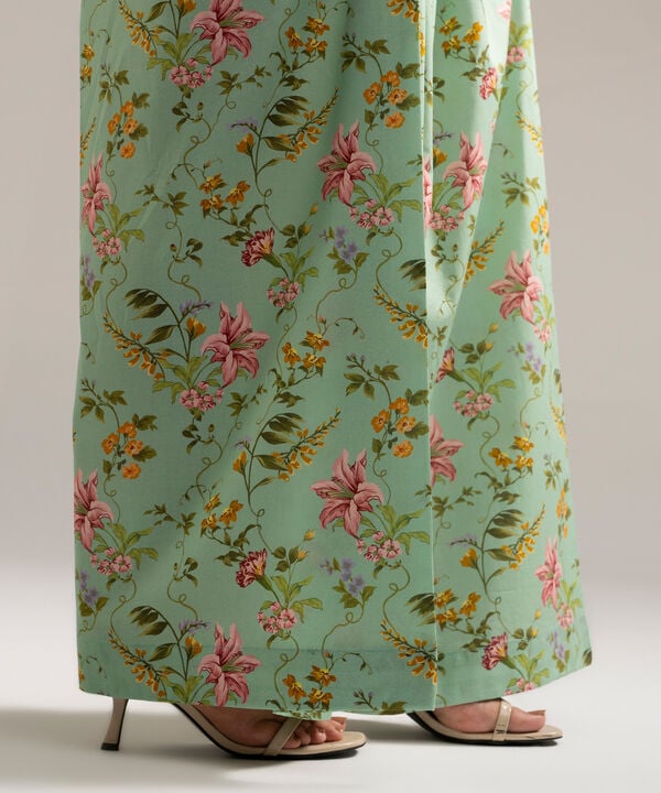 Printed Cambric Balloon Pants