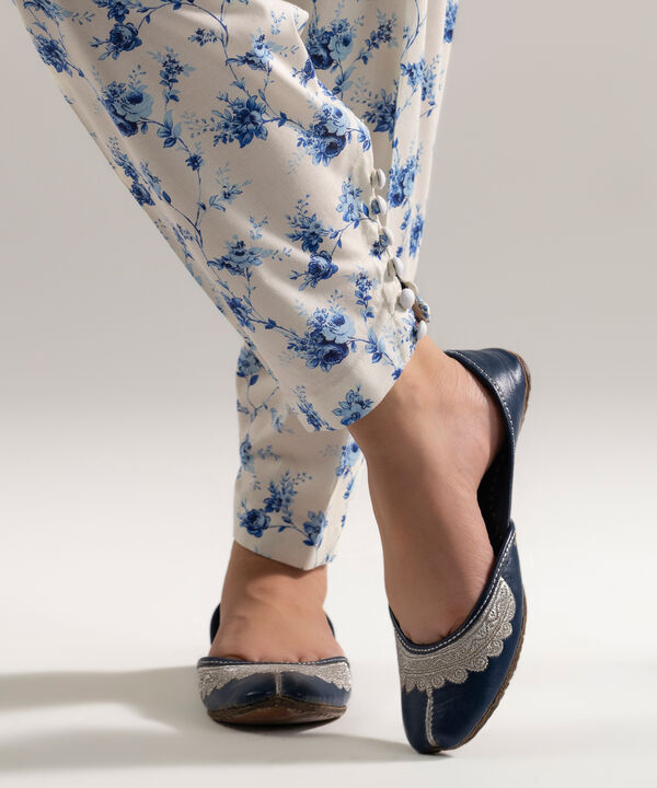Printed Cotton Viscose Skinny Shalwar