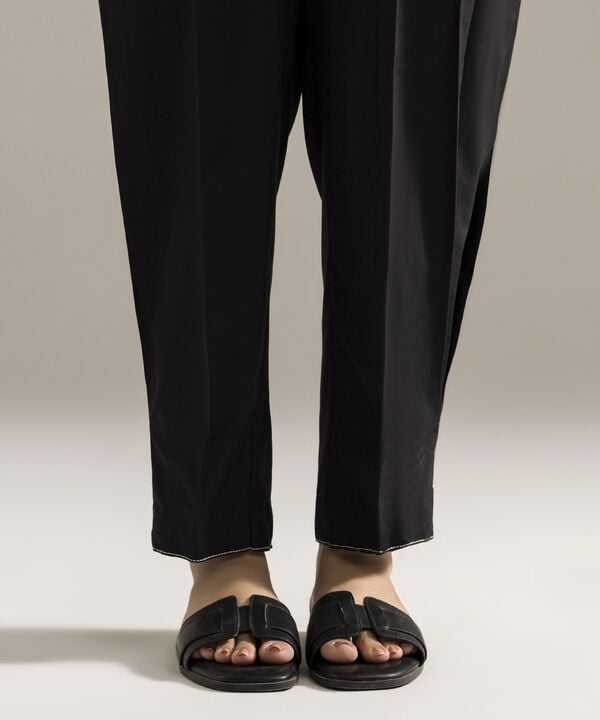 Solid Cambric Straight Pants