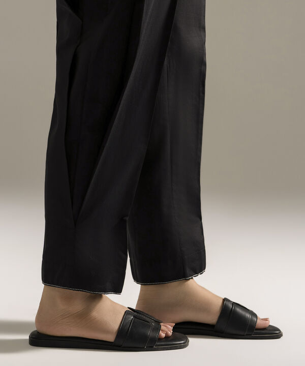 Solid Cambric Straight Pants