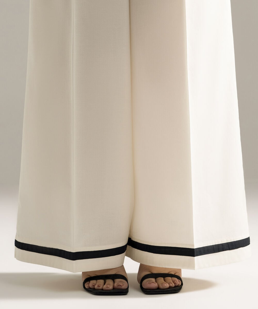 Solid Cambric Flared Pants PRW26CMV952T
