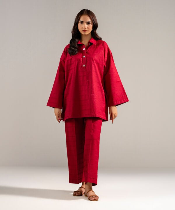 2 Piece - Solid Seersucker Suit