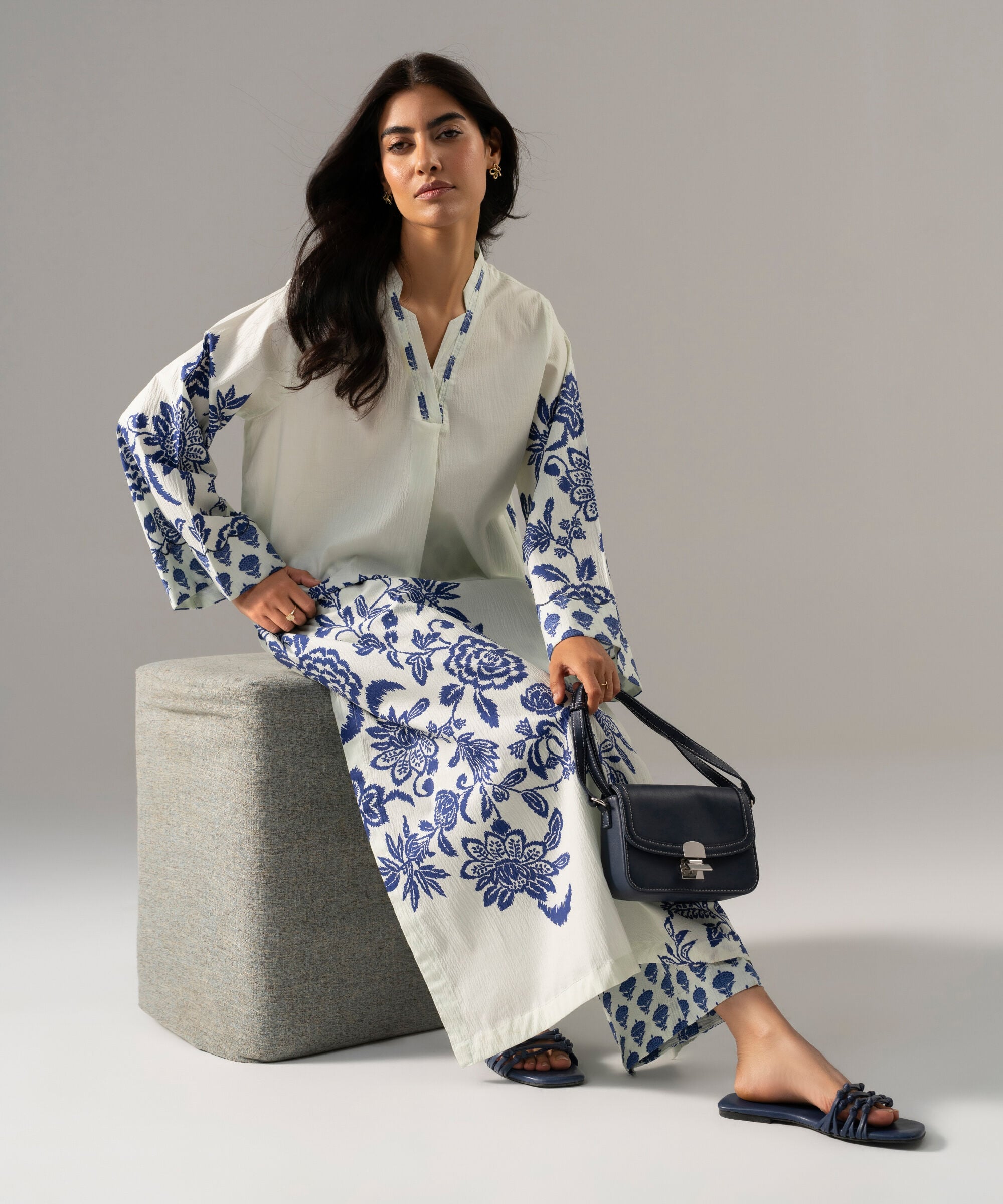 Printed Seersucker Shirt PRW26CTV701S