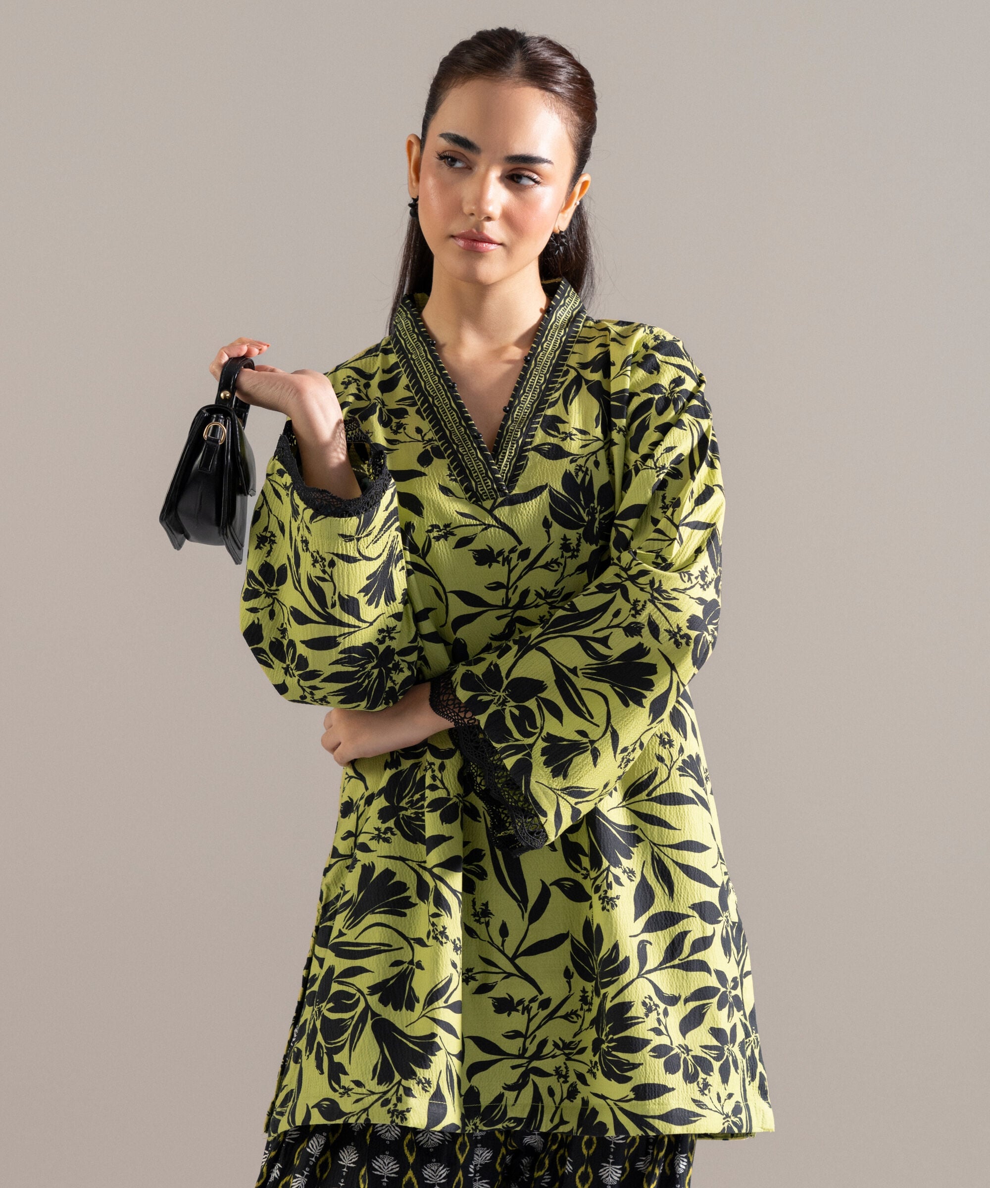 Printed Seersucker Shirt PRW26CTV702S