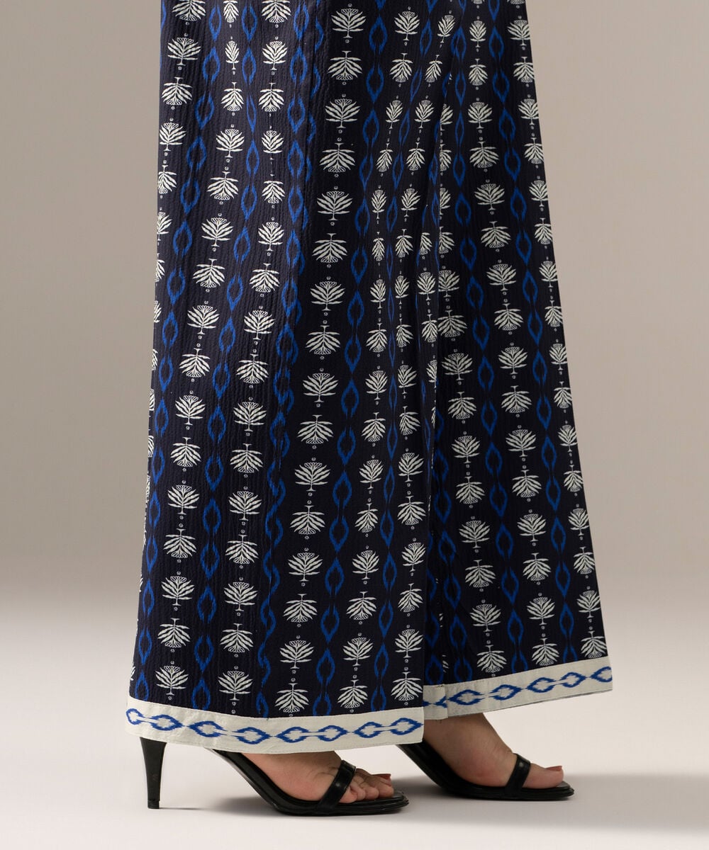Printed Seersucker Culottes PRW26CTV708T