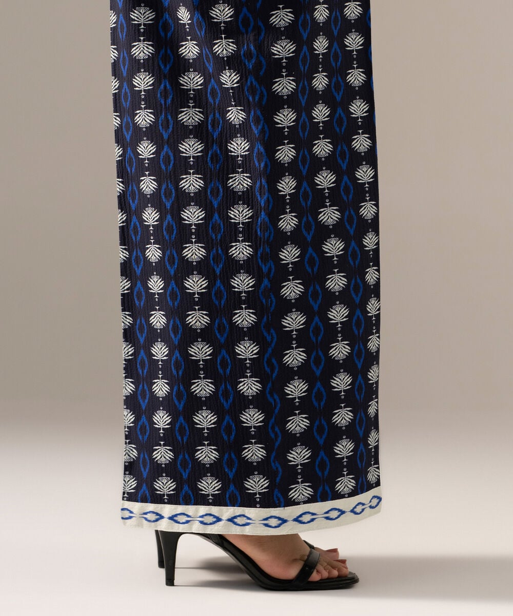 Printed Seersucker Culottes PRW26CTV708T