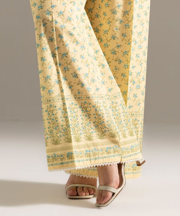 Printed Cambric Flared Pants
