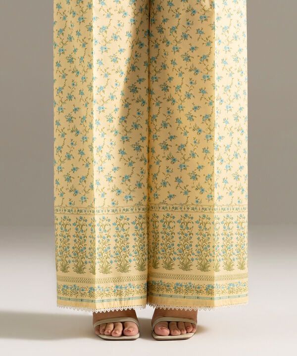 Printed Cambric Flared Pants