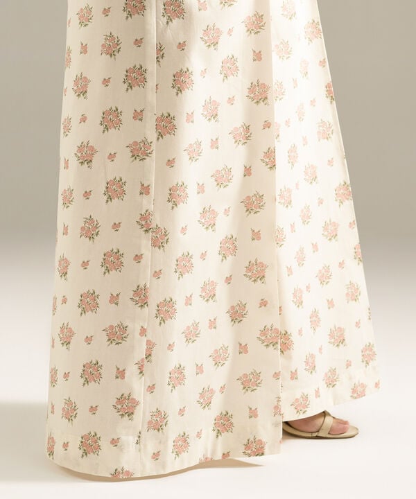 Printed Cambric Flared Pants