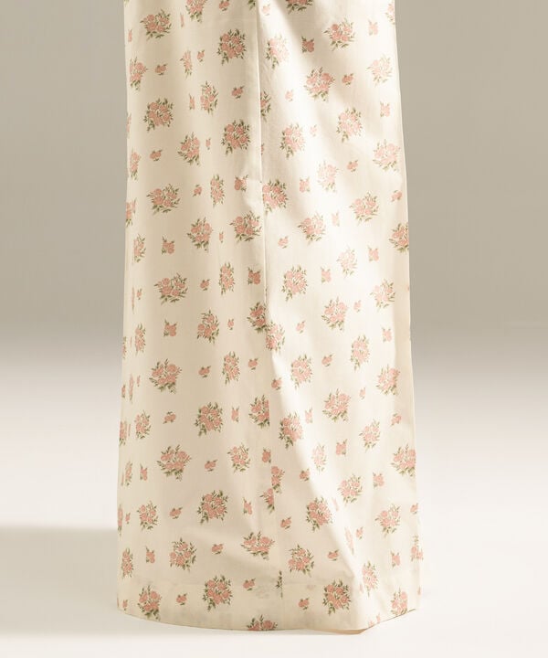 Printed Cambric Flared Pants