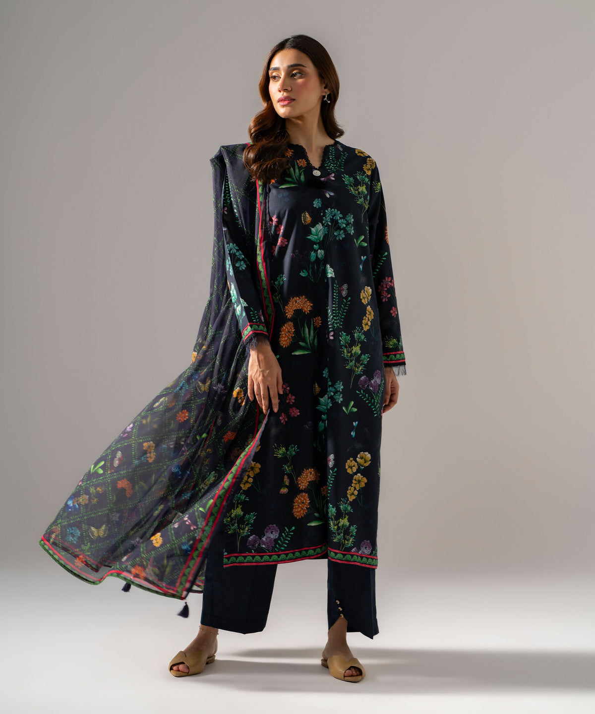 Printed Chiffon Dupatta PRW26CV1014D