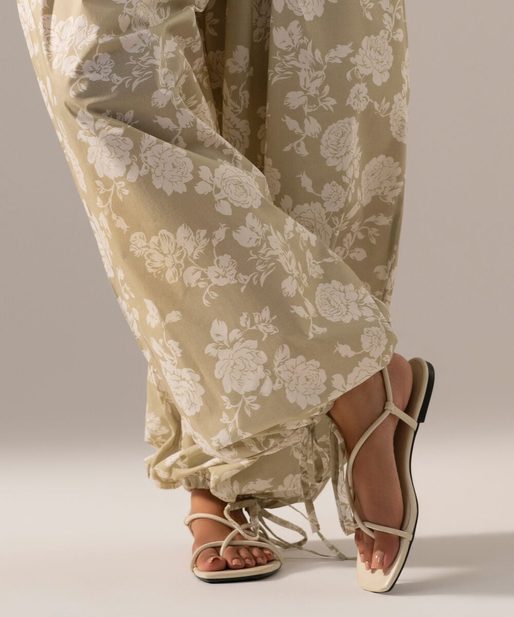 Printed Poplin Balloon Pants PRW26CV103TB