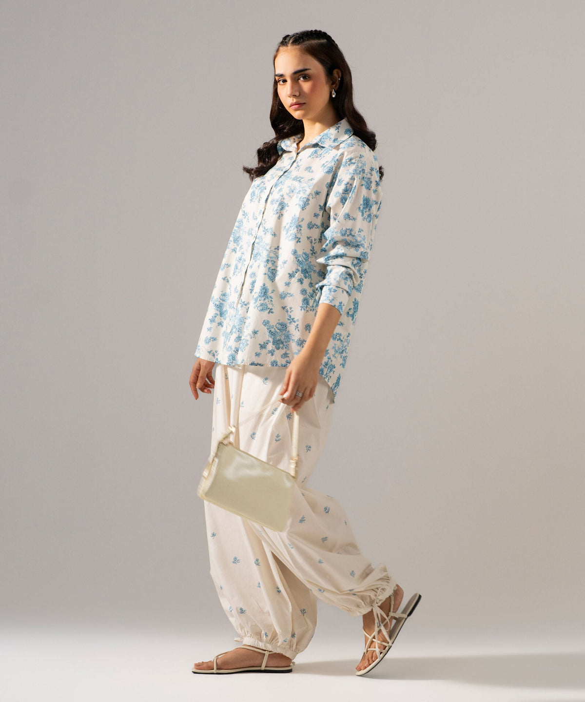 Printed Poplin Top PRW26CV106SB