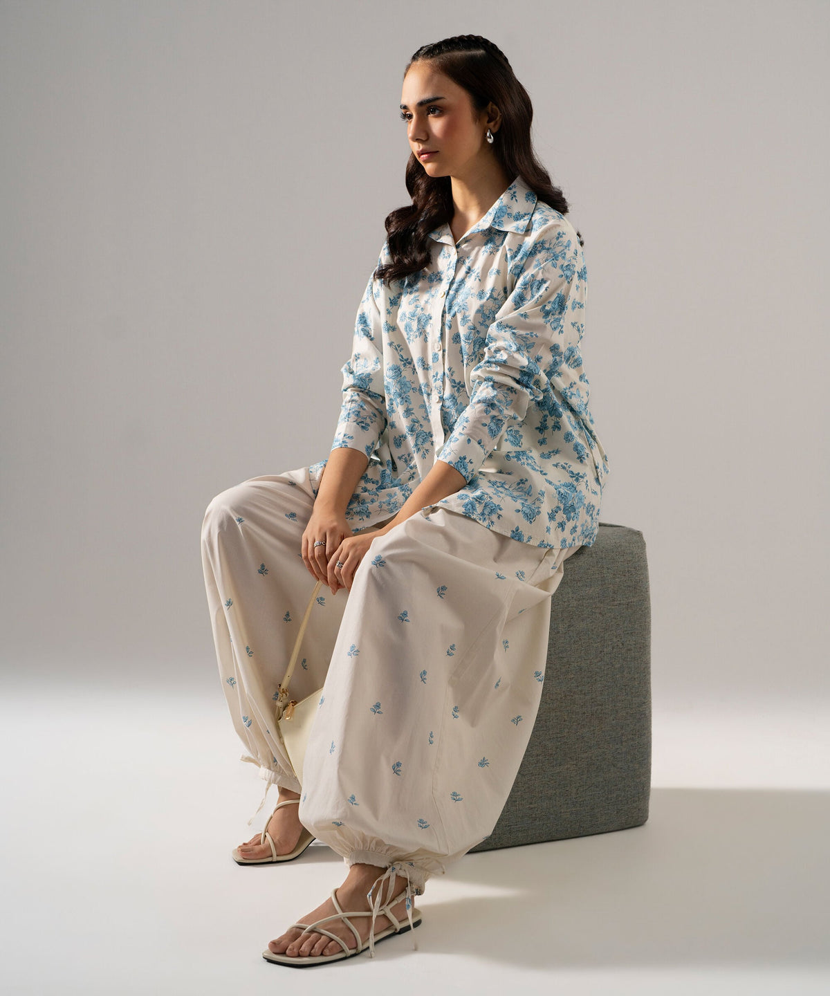 Printed Poplin Top PRW26CV106SB
