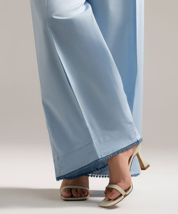 Solid Cambric Flared Pants