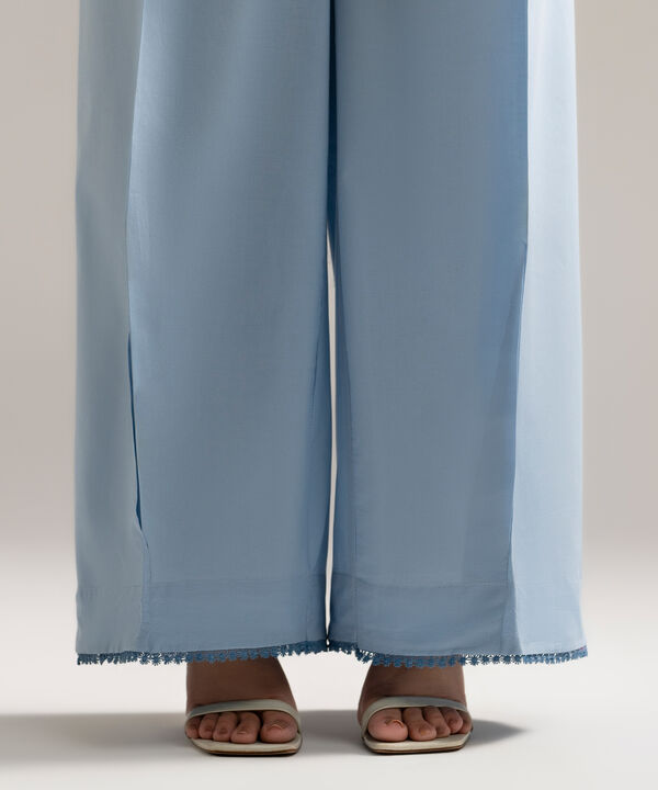 Solid Cambric Flared Pants