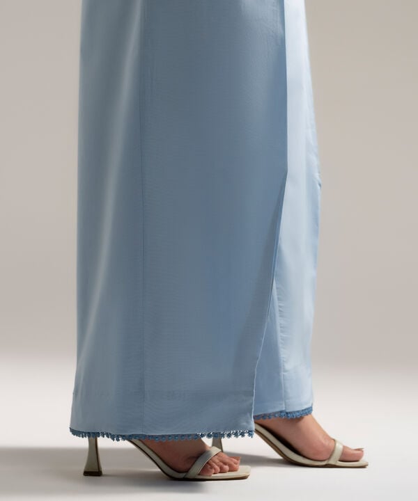 Solid Cambric Flared Pants