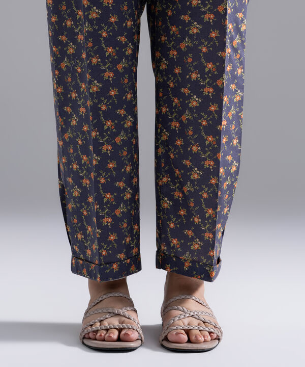 Printed Cambric Straight Pants