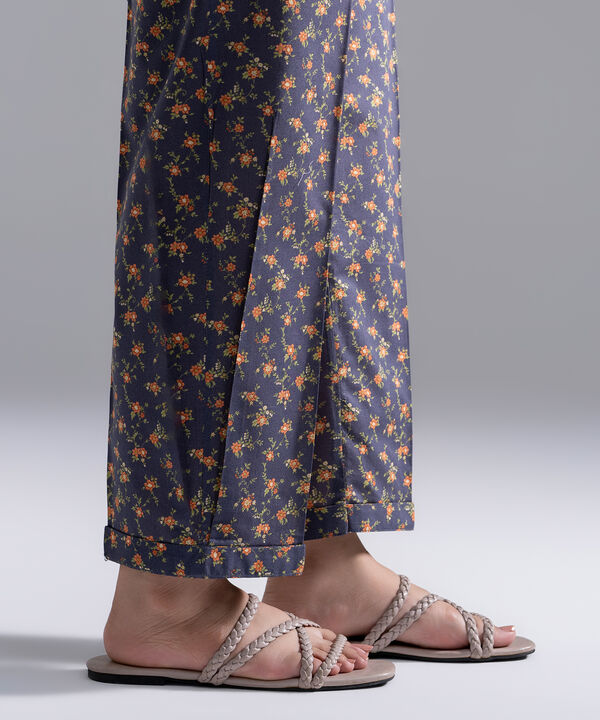 Printed Cambric Straight Pants