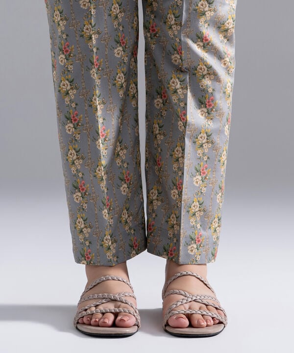 Printed Cambric Straight Pants