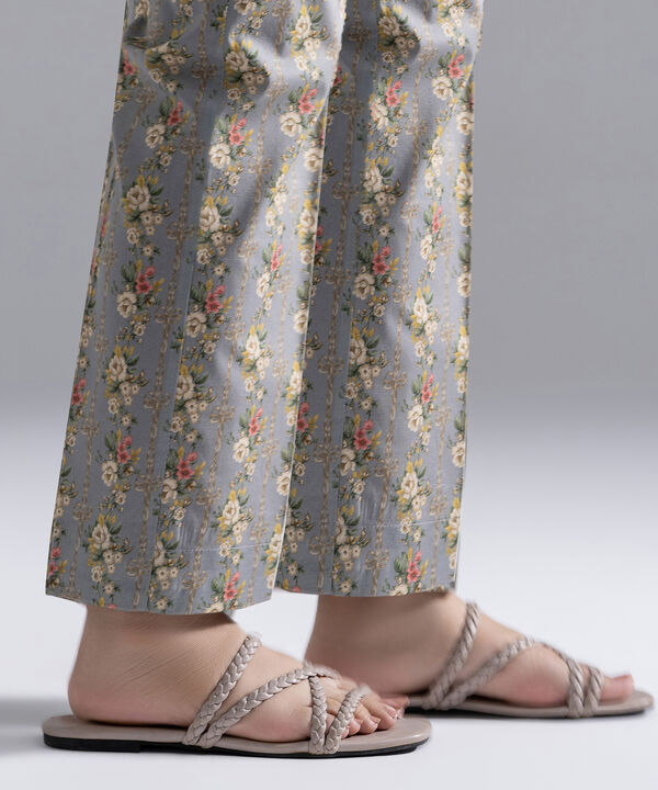 Printed Cambric Straight Pants