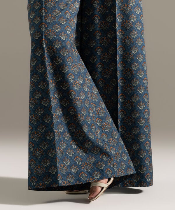 Printed Cambric Flared Pants