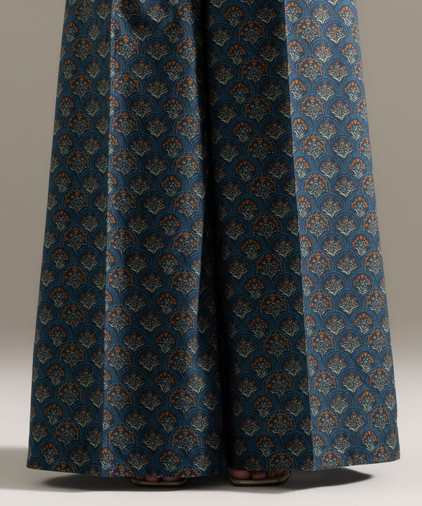 Printed Cambric Flared Pants