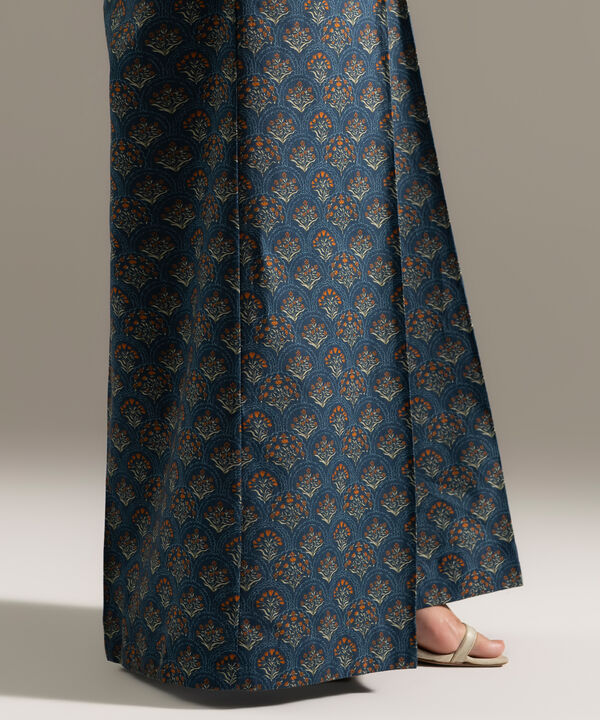 Printed Cambric Flared Pants
