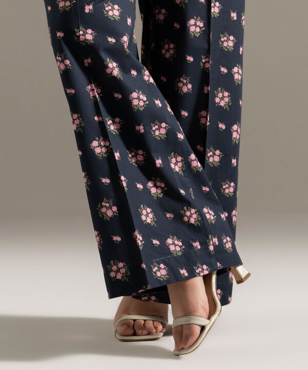 Printed Cambric Flared Pants
