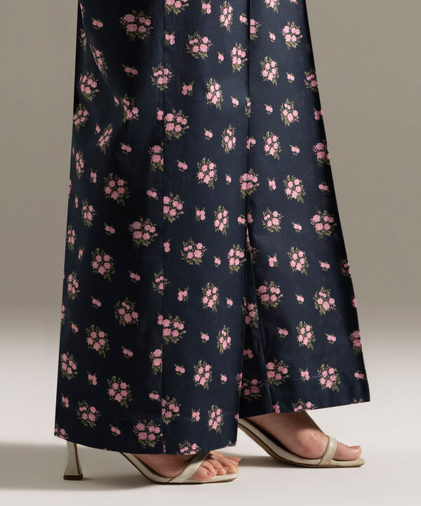 Printed Cambric Flared Pants