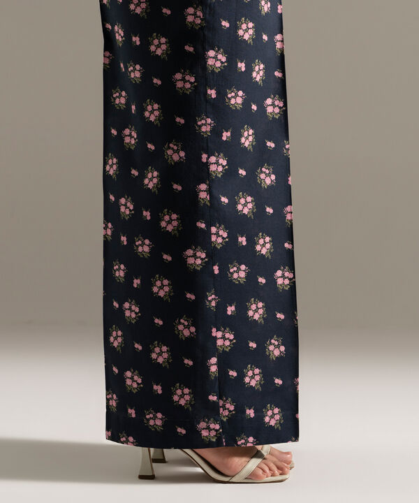 Printed Cambric Flared Pants